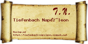 Tiefenbach Napóleon névjegykártya